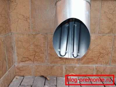 Termowentylator zainstalowany na drenażu