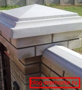 Betonowa czapka na płocie Betonowa czapka na płocie