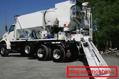 Betonosmesitelny mobilna instalacja w samochodzie Betonosmesitelny mobilna instalacja w samochodzie