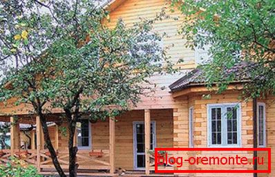 Частный дом из клееного drewno Частный дом из клееного drewno