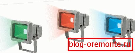 Kolorowe reflektory LED