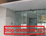 Przykład automatycznych szklanych drzwi