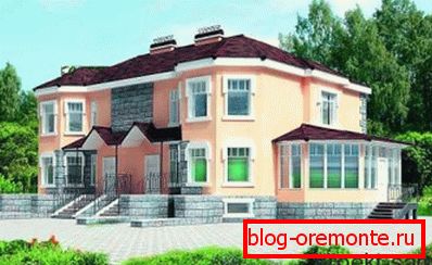 Dom dla 2 rodzin bloczków z betonu komórkowego Dom dla 2 rodzin bloczków z betonu komórkowego
