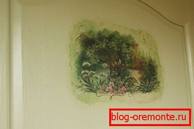 Decoupage drzwi z tapety ścienne Decoupage drzwi z tapety ścienne