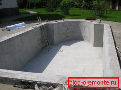 Fotografia betonowy basen Fotografia betonowy basen
