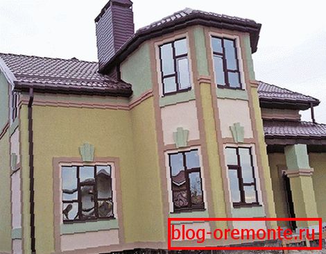 Elewację można pomalować na różne kolory.
