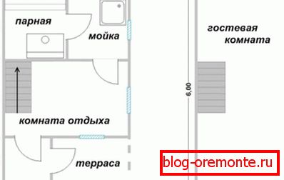 Na zdjęciu - projekt sauny 6x4. Na zdjęciu - projekt sauny 6x4.