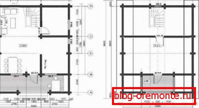 Zdjęcie przedstawia przybliżony plan domów z bali Zdjęcie przedstawia przybliżony plan domów z bali