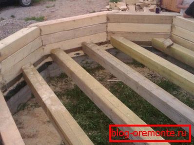 Listwy ścienne układane są na gotowym fundamencie, po którym są montowane belki podłogowe Listwy ścienne układane są na gotowym fundamencie, po którym są montowane belki podłogowe