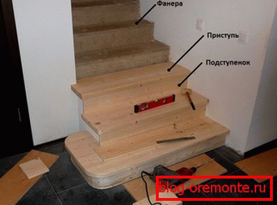 Betonowe poszycie schodowe деревом Betonowe poszycie schodowe деревом
