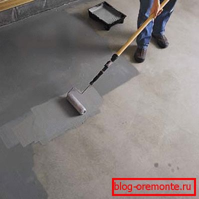 Barwienie podłogi farbą akrylową. Barwienie podłogi farbą akrylową.