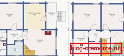 Szczegółowy plan domu 9x10 Szczegółowy plan domu 9x10