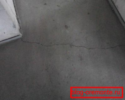 Przykład pęknięć w jastrychu Przykład pęknięć w jastrychu