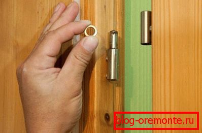 Regulacja zawiasów za pomocą podkładki naprawa metalowych drzwi wejściowych
