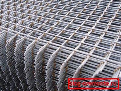 Przekrój siatki metalowej wzmacniającej do betonu Przekrój siatki metalowej wzmacniającej do betonu