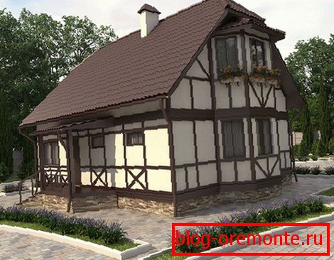 Ściany i dach są ze sobą w harmonii.