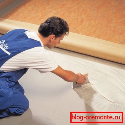 Układanie linoleum na betonowej podstawie Układanie linoleum na betonowej podstawie